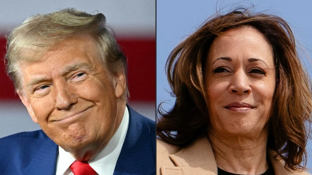 Donald Trump and Kamala Harris